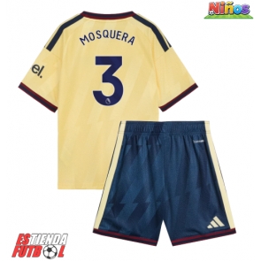 Arsenal Cristhian Mosquera #3 Tercera Equipación Niños 2026-27 Manga Corta (+ Pantalones cortos)